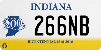 IN license plate 266NB