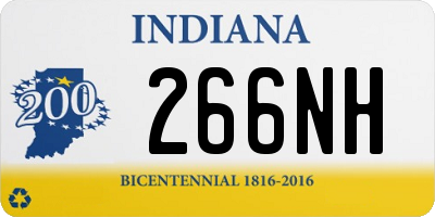 IN license plate 266NH