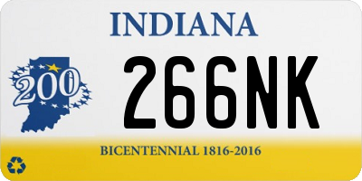 IN license plate 266NK