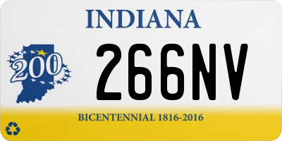 IN license plate 266NV