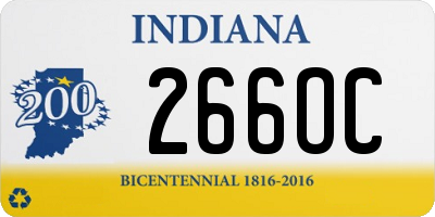 IN license plate 266OC