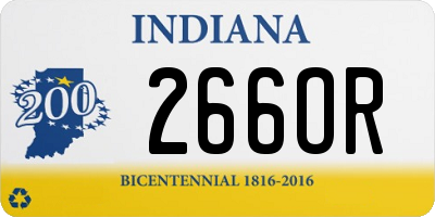 IN license plate 266OR