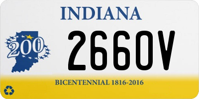 IN license plate 266OV