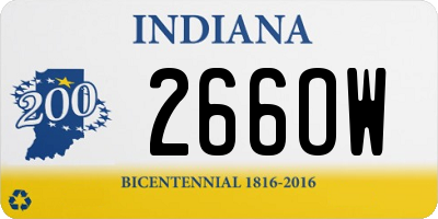 IN license plate 266OW