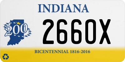 IN license plate 266OX