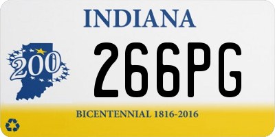 IN license plate 266PG