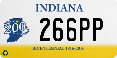 IN license plate 266PP