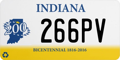 IN license plate 266PV