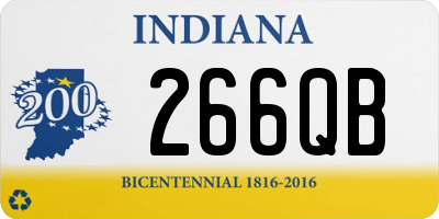 IN license plate 266QB