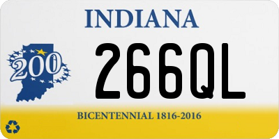 IN license plate 266QL