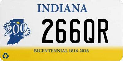 IN license plate 266QR