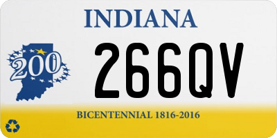 IN license plate 266QV