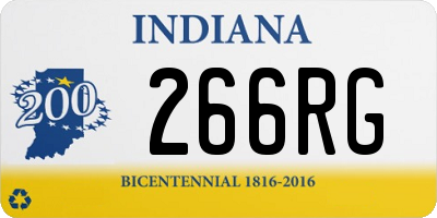 IN license plate 266RG