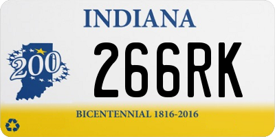 IN license plate 266RK