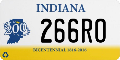 IN license plate 266RO