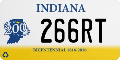 IN license plate 266RT