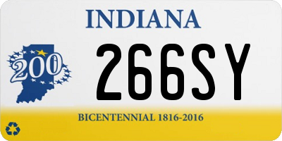 IN license plate 266SY