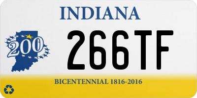 IN license plate 266TF