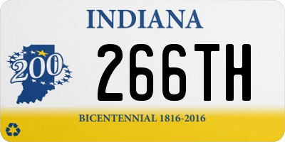 IN license plate 266TH