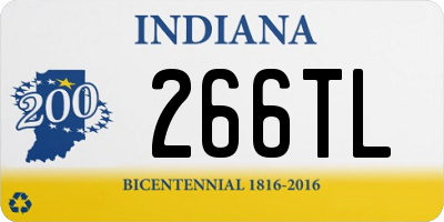 IN license plate 266TL