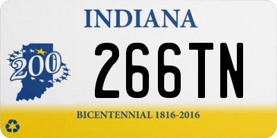 IN license plate 266TN