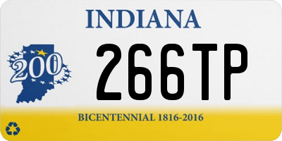 IN license plate 266TP