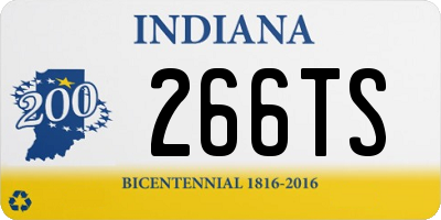 IN license plate 266TS