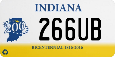 IN license plate 266UB