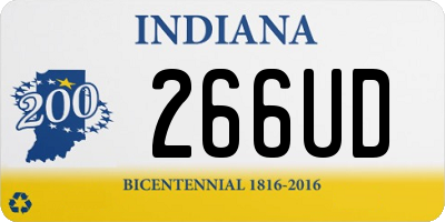 IN license plate 266UD