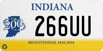 IN license plate 266UU