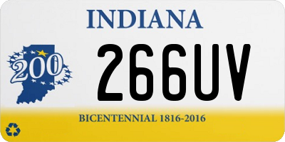 IN license plate 266UV