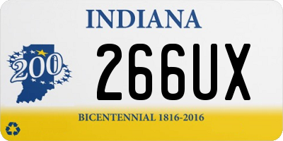 IN license plate 266UX