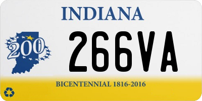 IN license plate 266VA