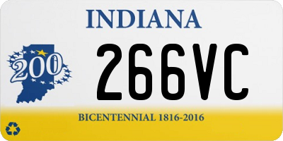 IN license plate 266VC