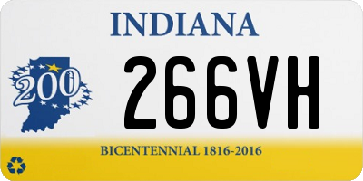 IN license plate 266VH