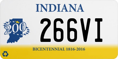 IN license plate 266VI