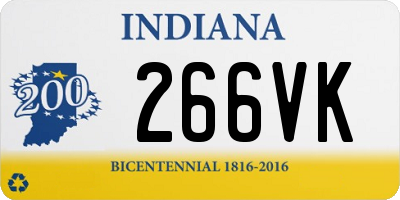 IN license plate 266VK