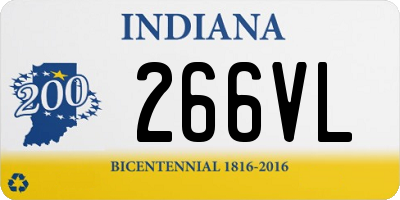 IN license plate 266VL