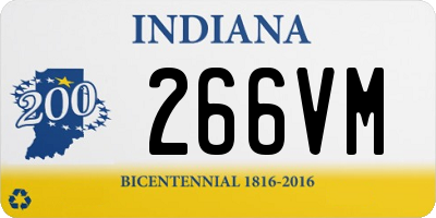 IN license plate 266VM