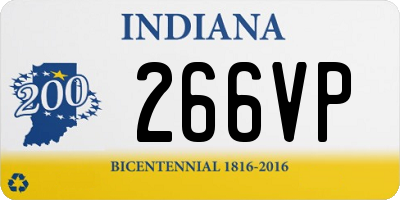 IN license plate 266VP