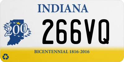 IN license plate 266VQ