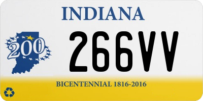 IN license plate 266VV