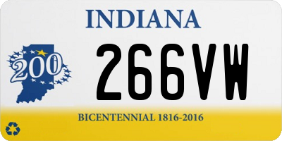 IN license plate 266VW