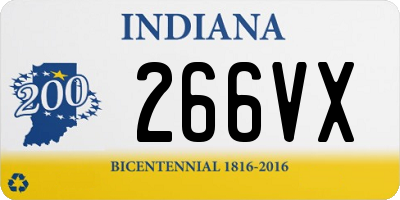 IN license plate 266VX