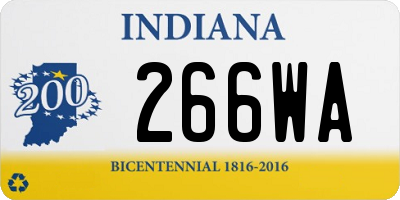 IN license plate 266WA