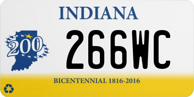 IN license plate 266WC