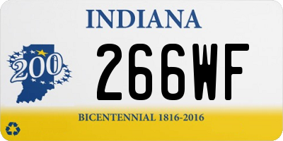 IN license plate 266WF