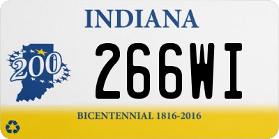 IN license plate 266WI