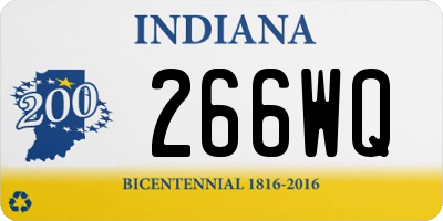 IN license plate 266WQ