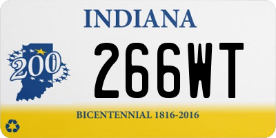 IN license plate 266WT